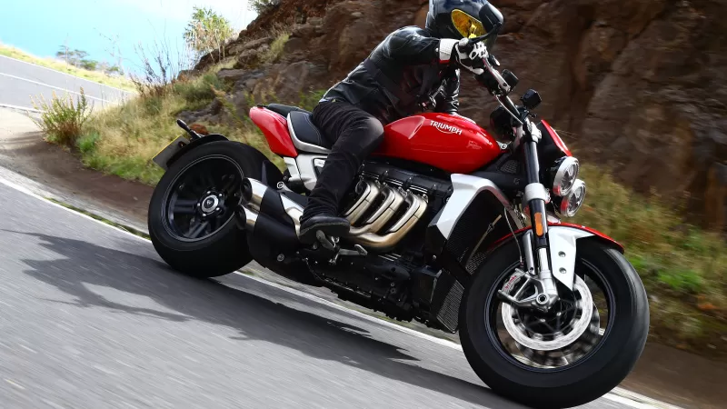 Triumph Rocket 3, Biker, Cruiser motorcycle, 5K