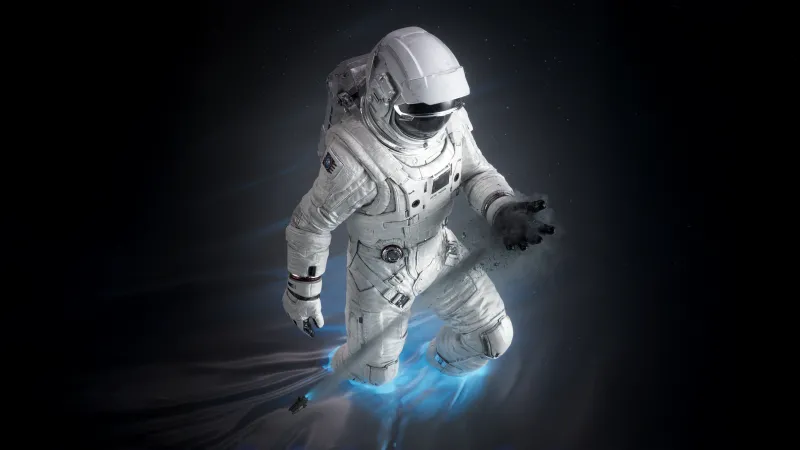Astronaut Dark aesthetic, Dark background 5K