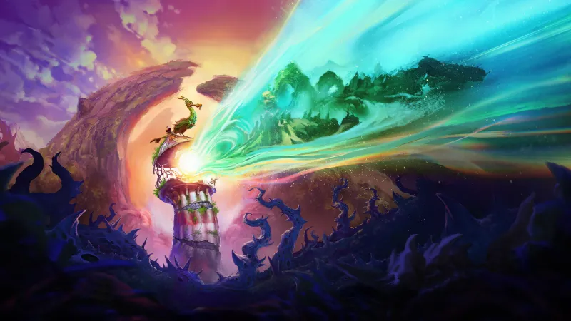 Keeper wallpaper, Lighthouse, Colorful fantasy, Double Fine