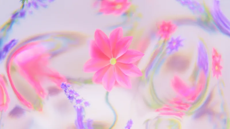 Dreamy, Abstract Floral Wallpaper, Luminous Background