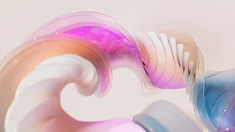 Pastel Gradient Wallpaper, 3D Render, Abstract Art
