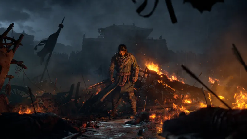Blood Message, Tang Dynasty, Burning battlefield, Warrior, 4K wallpaper