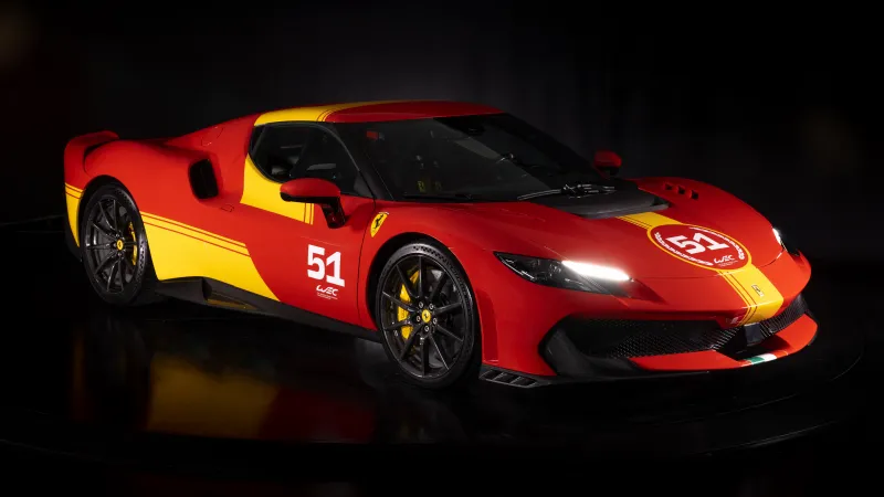 Piloti Ferrari 296 Speciale, Dark background 8K