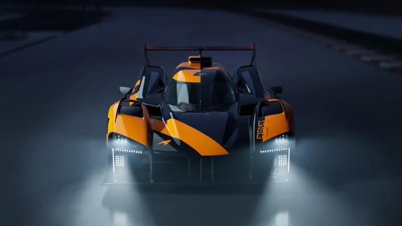 McLaren Project Endurance wallpaper, Le Mans prototype, Front view, Headlights, Night