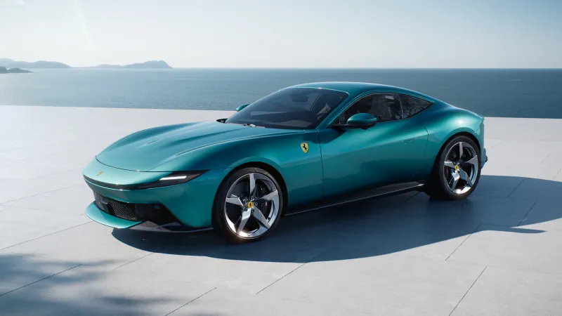 Ferrari Amalfi, Ferrari, Sports car, Teal car wallpaper, Ocean view