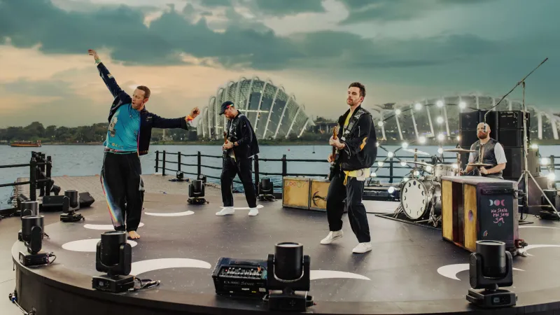 Coldplay, Music concert wallpaper, Live performance, Gardens by the Bay, Singapore