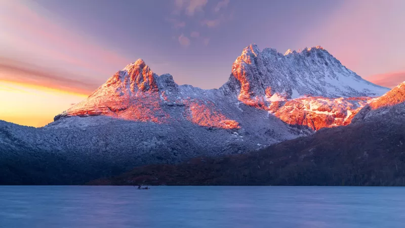 Cradle Mountain, Tasmania, Winter, Sunlight, Morning, Cold, Scenic