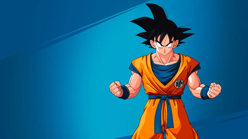 Goku wallpaper, Dragon Ball Z: Kakarot, Blue background, Son Goku