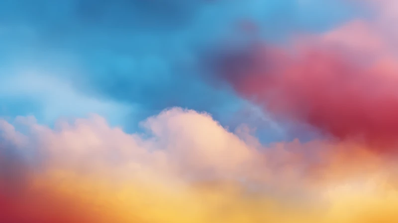 Pastel cloud gradient wallpaper, Blue and pink sky, Dreamy