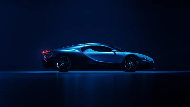 Bugatti Tourbillon, Blue aesthetic, Dark blue, 8K wallpaper
