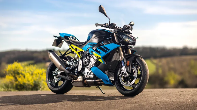 BMW S 1000 R Sport, Naked bike, Countryside road, Blue sky, 2025, 5K wallpaper