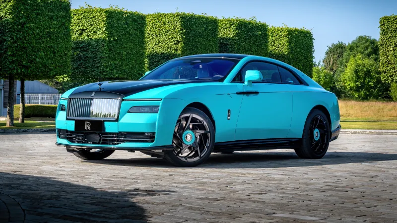 Rolls-Royce Black Badge Spectre Chinese Mural Art 2025, 5K wallpaper