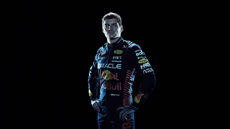 Max Verstappen, Black background 4K