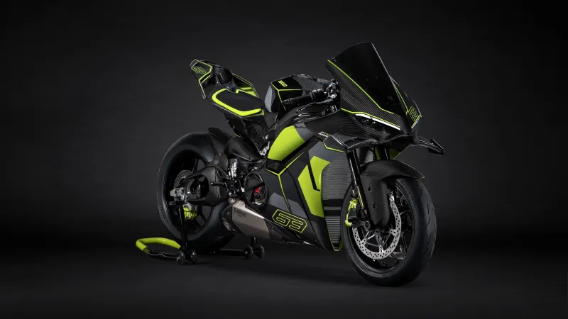 Ducati Panigale V4 Lamborghini, Dark background 5K