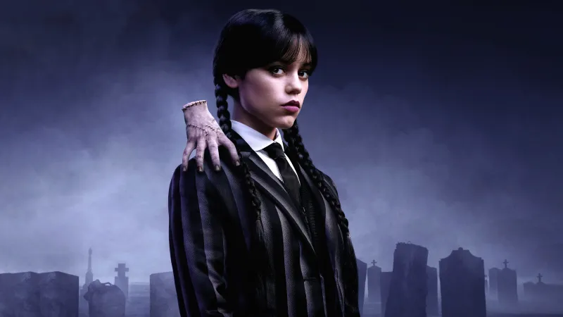 Jenna Ortega 5K wallpaper, Thing (Wednesday), Wednesday (Netflix)