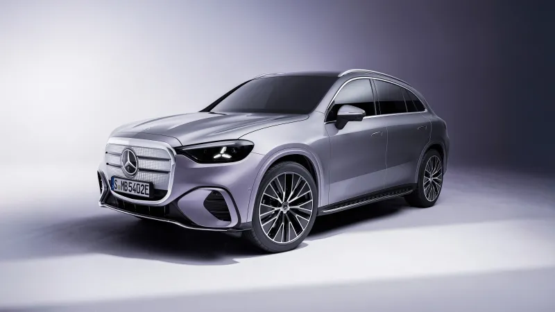 Mercedes-Benz GLC electric SUV wallpaper, Lilac studio, AMG Line, 2025, 5K