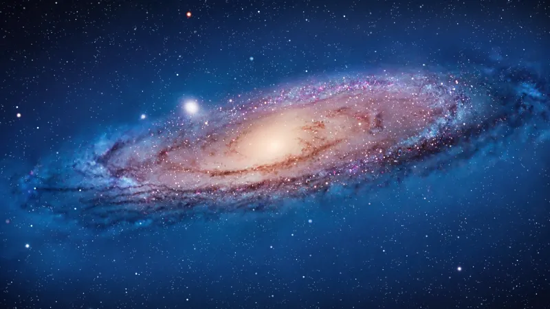 OS X Lion, Andromeda galaxy, 5K, Mac OS X, Stock wallpaper 5K