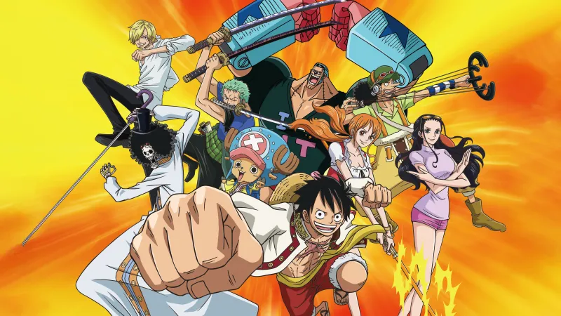 Straw Hat Pirates Poster, One Piece 5K Wallpaper, Monkey D. Luffy, Roronoa Zoro, Sanji