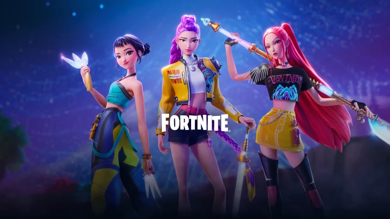 Fortnite x KPop Demon Hunters, Rumi (Huntrix), Mira (Huntrix), Zoey (Huntrix)
