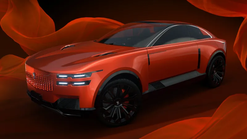 Century Coupe Concept wallpaper, Red luxury coupe, Orange silk, Japan Mobility Show, 4K