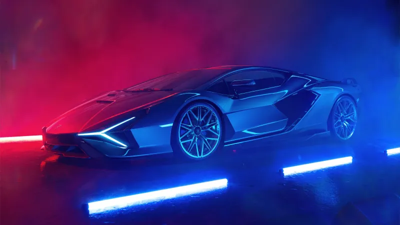 Lamborghini Sián FKP 37 Neon lighting