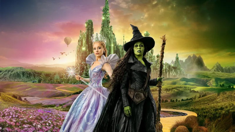 Wicked: For Good, Vertical Movie poster, Ariana Grande, Cynthia Erivo, Elphaba Thropp, Glinda