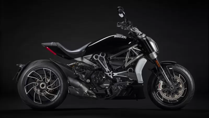 Ducati XDiavel S, Black bikes, Cruiser motorcycle, 2021, Dark background, 5K