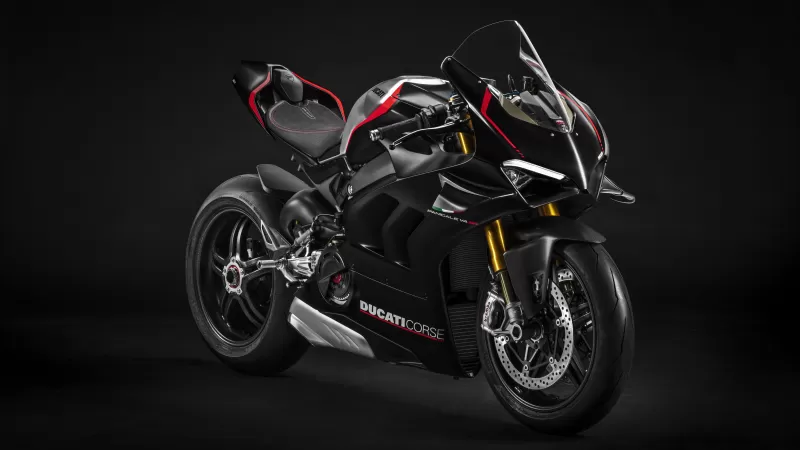 Ducati Panigale V4 SP, 2021, Dark background, 5K, 8K