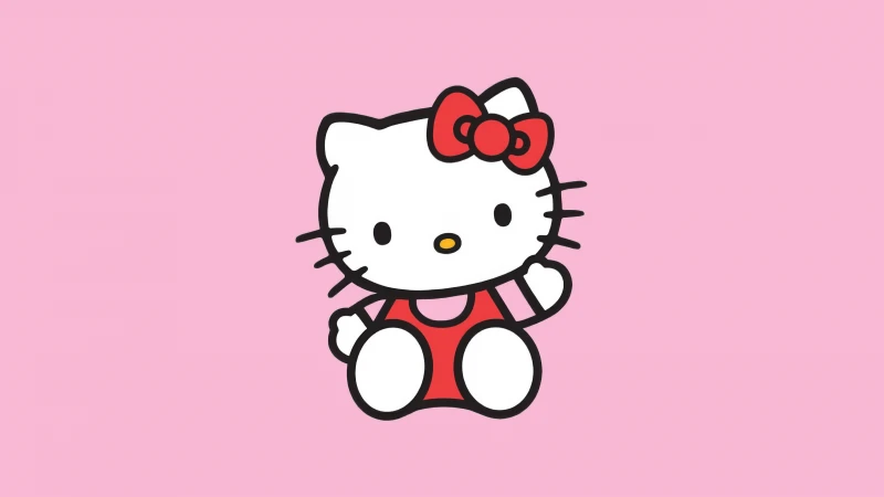 Hello Kitty, Pink background 5K, Sanrio