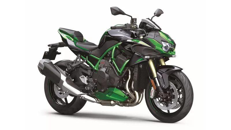Kawasaki Z H2 SE, Supercharged naked bike, White background, 2021, 4K wallpaper