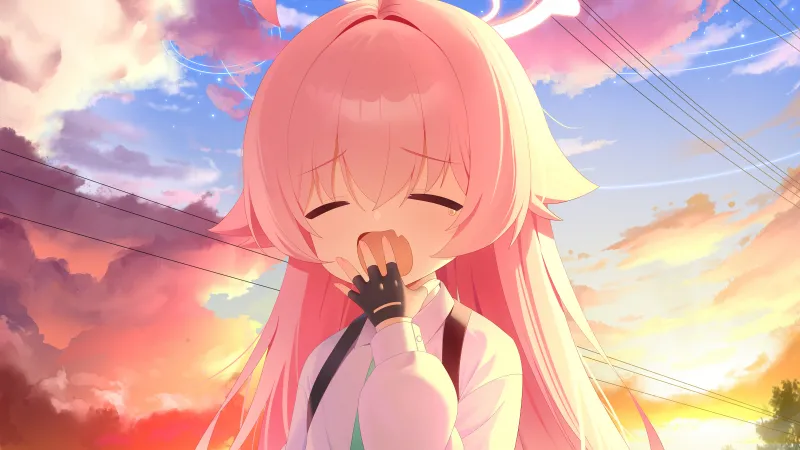 Takanashi Hoshino, Blue Archive, Anime girl, 8K wallpaper