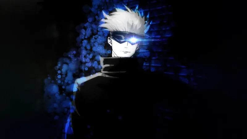 Satoru Gojo, Dark background 5K, Jujutsu Kaisen