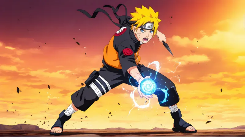 Naruto Uzumaki, Sunset wallpaper