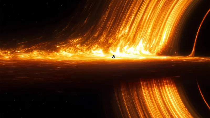 Gargantua black hole, Interstellar, Endurance, Accretion disk, 5K wallpaper