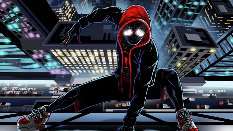 Miles Morales, Spider-Man, Spider-Verse, Illustration, Marvel Comics