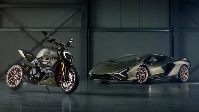 Ducati Diavel 1260 Lamborghini, Lamborghini Sián FKP 37, 2021, 5K
