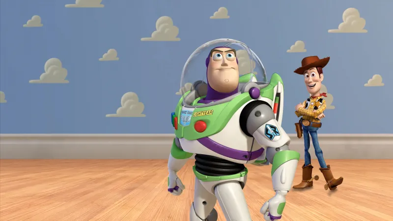 Toy Story 3, Movie poster, Buzz Lightyear and Woody, Pixar movies, Andy's room, 4K wallpaper