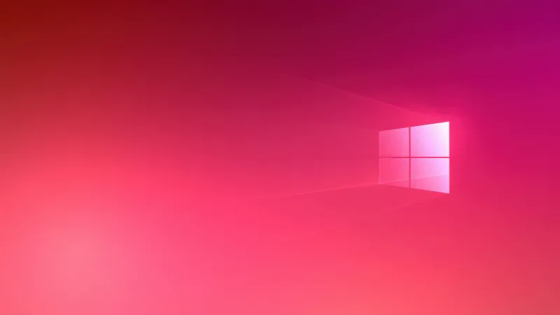 Windows 10, Red gradient background 5K