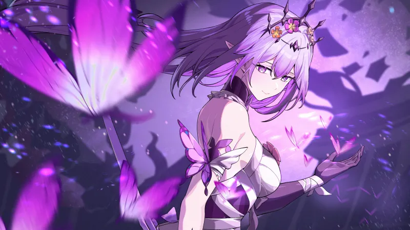 Castorice, Purple aesthetic, Honkai: Star Rail Anime girl