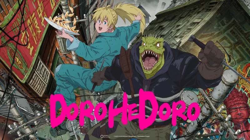 Dorohedoro, Anime series, Season 1, Caiman and Nikaido, Colorful, 4K wallpaper