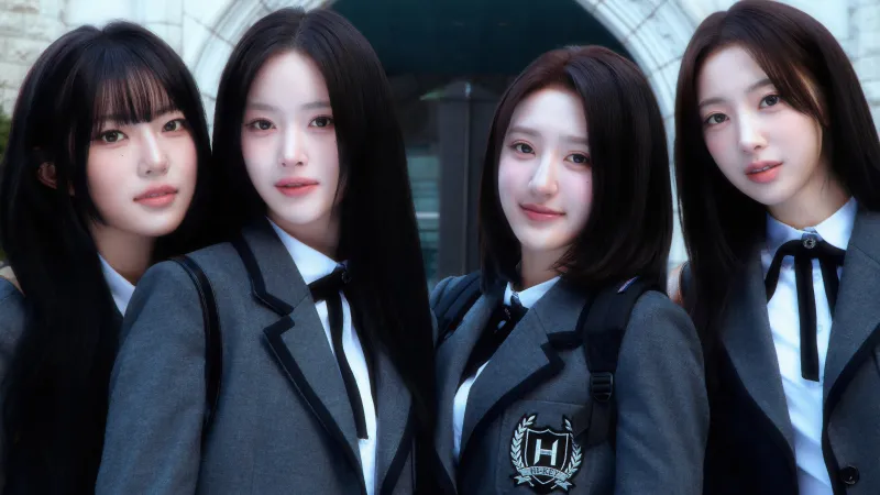 H1-KEY, Lovechapter, Girl group, School uniforms, K-pop, 5K wallpaper