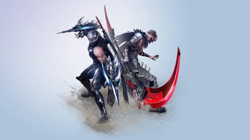 Ninja Gaiden 4: The Two Masters, Ryu Hayabusa, Yakumo, White background, 5K wallpaper