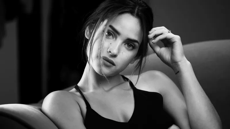 Adria Arjona, Black and White Wallpaper