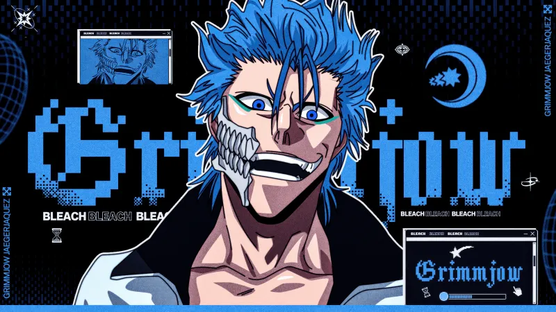 Grimmjow Jaegerjaquez wallpaper, Bleach, Blue aesthetic, Espada