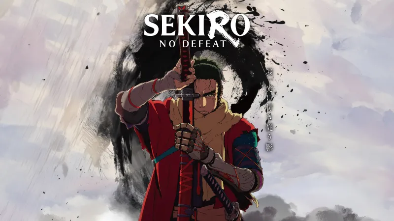Sekiro: No Defeat, Wolf, Anime series, Ink art, 8K wallpaper