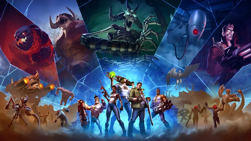 Serious Sam: Shatterverse, Key art, Sam Stone, Monsters, 4K wallpaper