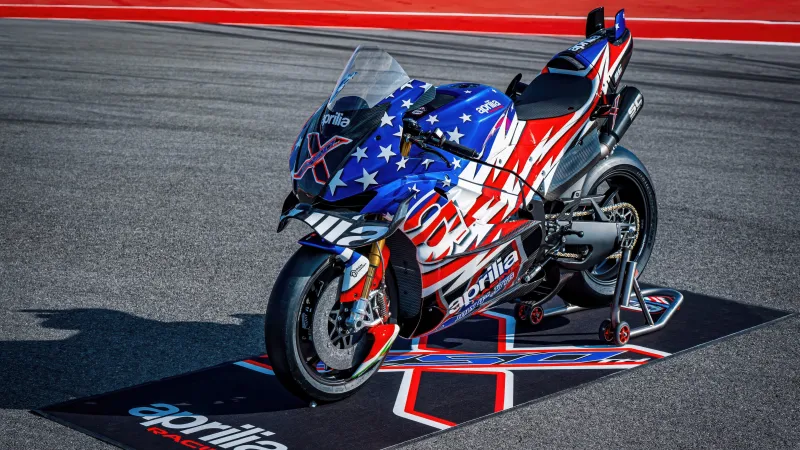 Aprilia RS-GP Stars and Stripes livery, MotoGP bikes, Race track, 2026, 5K wallpaper