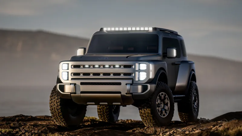 Hyundai Boulder Concept wallpaper, Rugged off-roader, Light bar, 2026, 5K