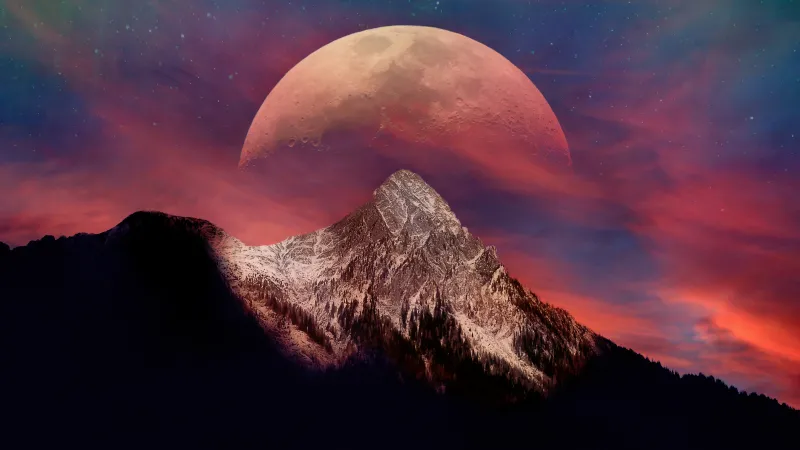 Blood Moon, Mountain Peak
