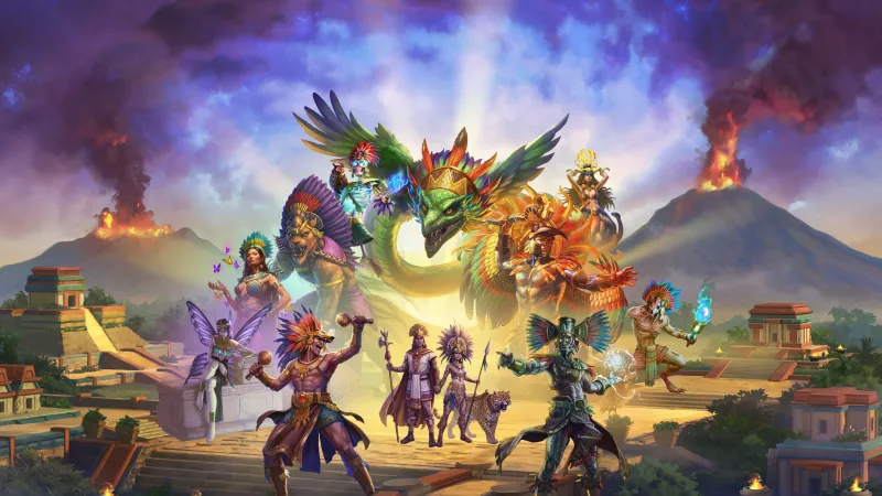 Age of Mythology: Retold - Obsidian Mirror, Age of Mythology: Retold wallpaper, Aztec gods, Quetzalcoatl